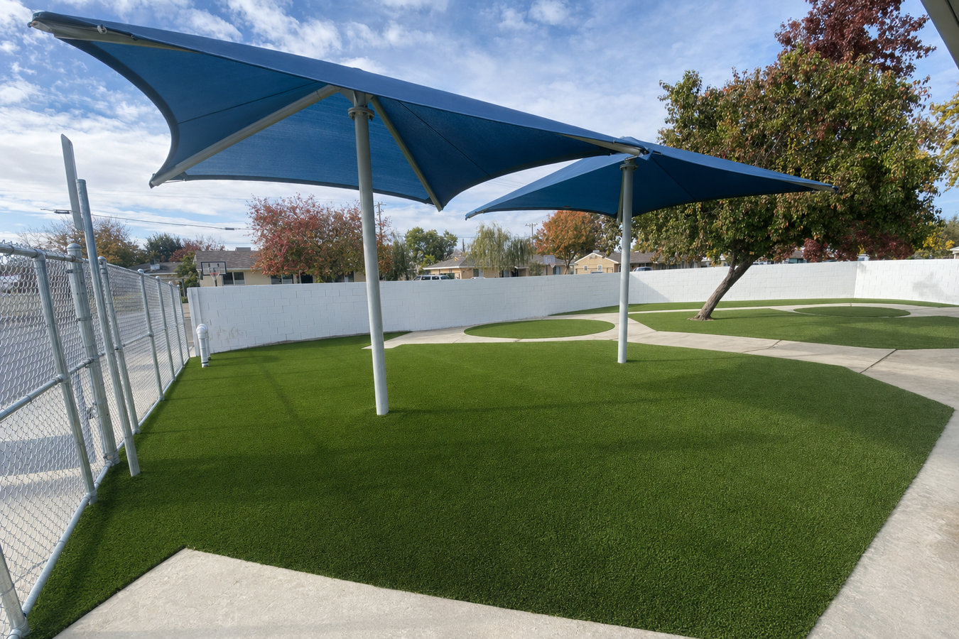 Commercial turf installation