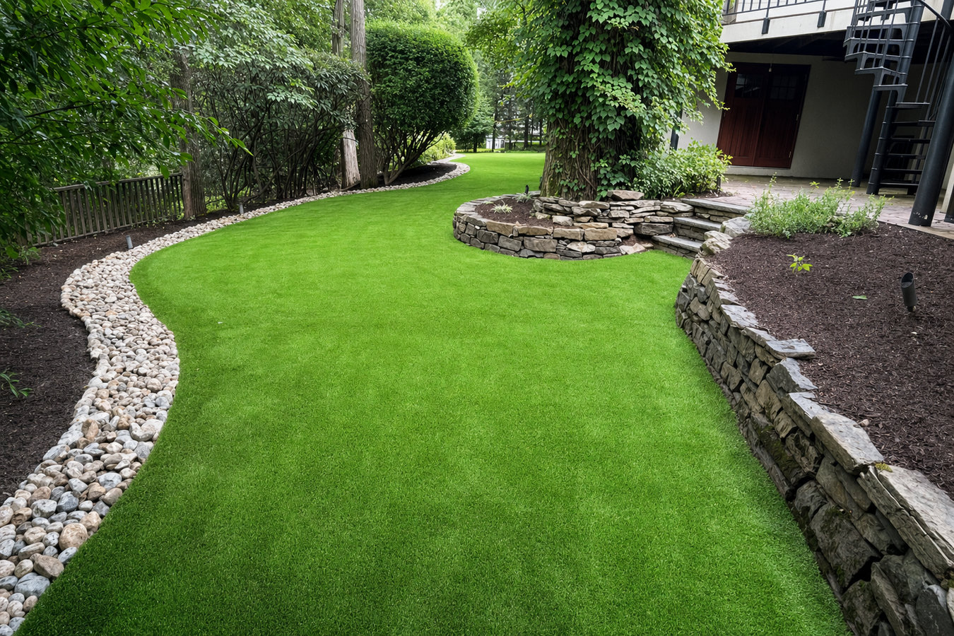 Residential turf installation